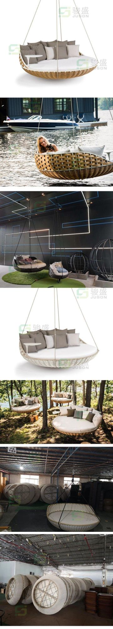 Hotel Furniture Modern Outdoor Hanging Chair Rattan Patio Chair Leisure Chair Garden Swing Chair