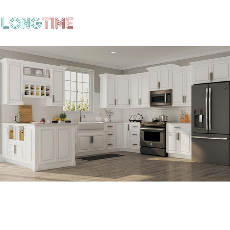 China Manufacturer Cabinet Design White PVC Wooden Kitchen Cabinets