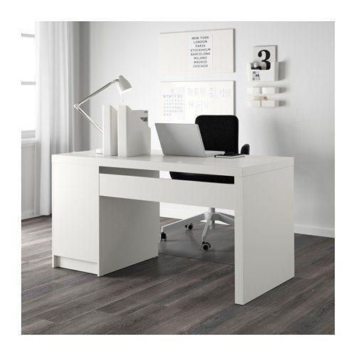 Classic Computer Desk with Drawers, Gray