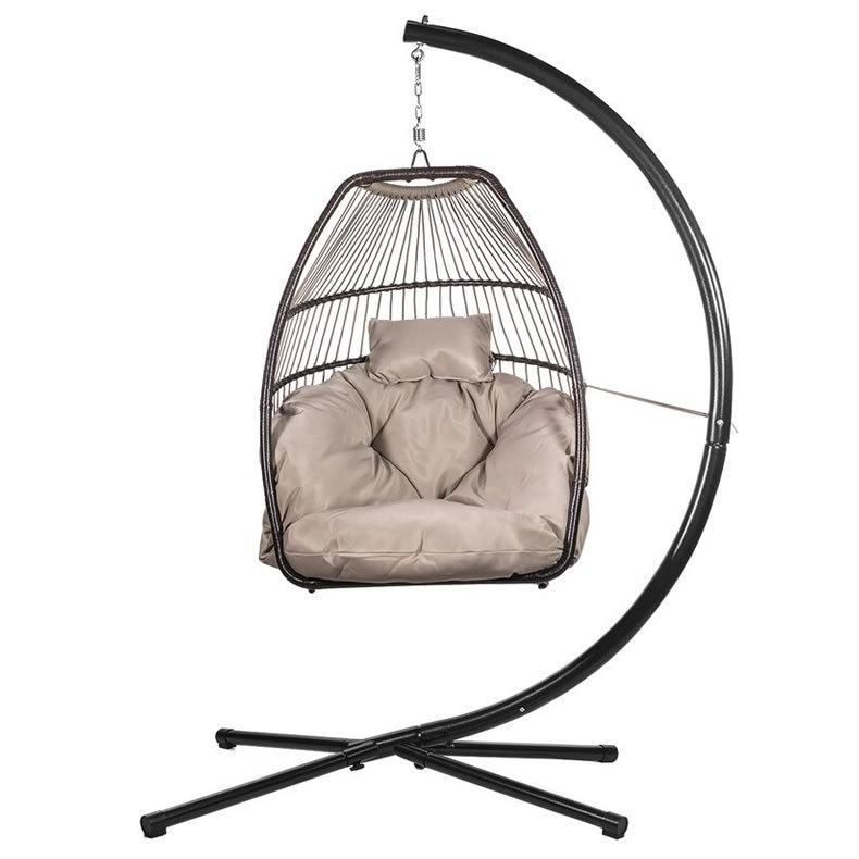 Indoor/Outdoor Wicker Tear Drop Hanging Chair