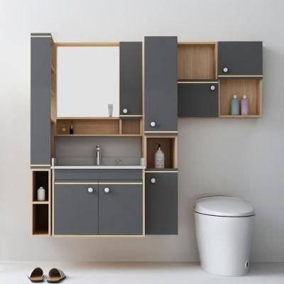 Contemporary Commercial Hotel Wall Hung Luxury Vanity Bathroom Cabinet Design