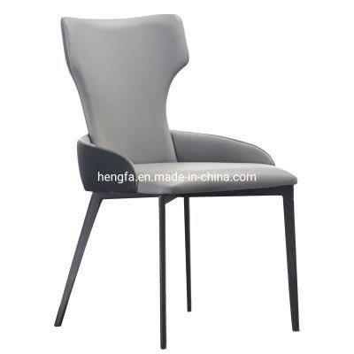 Modern Luxury Metal Furniture Upholstered Leather Restaurant Dining Chairs