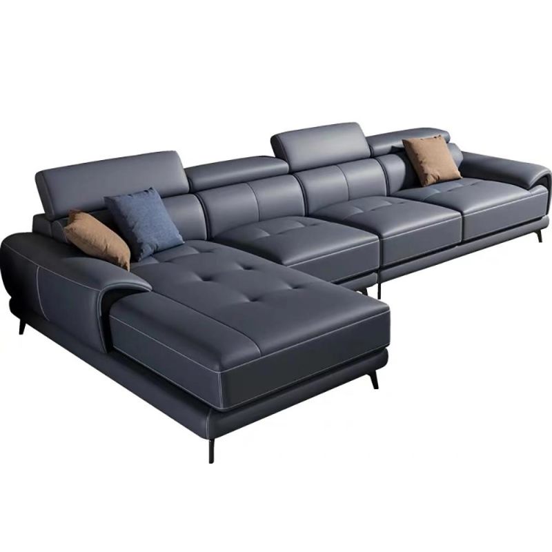 U Shape Leather Corner Sofa Home Furniture for Living Room Set