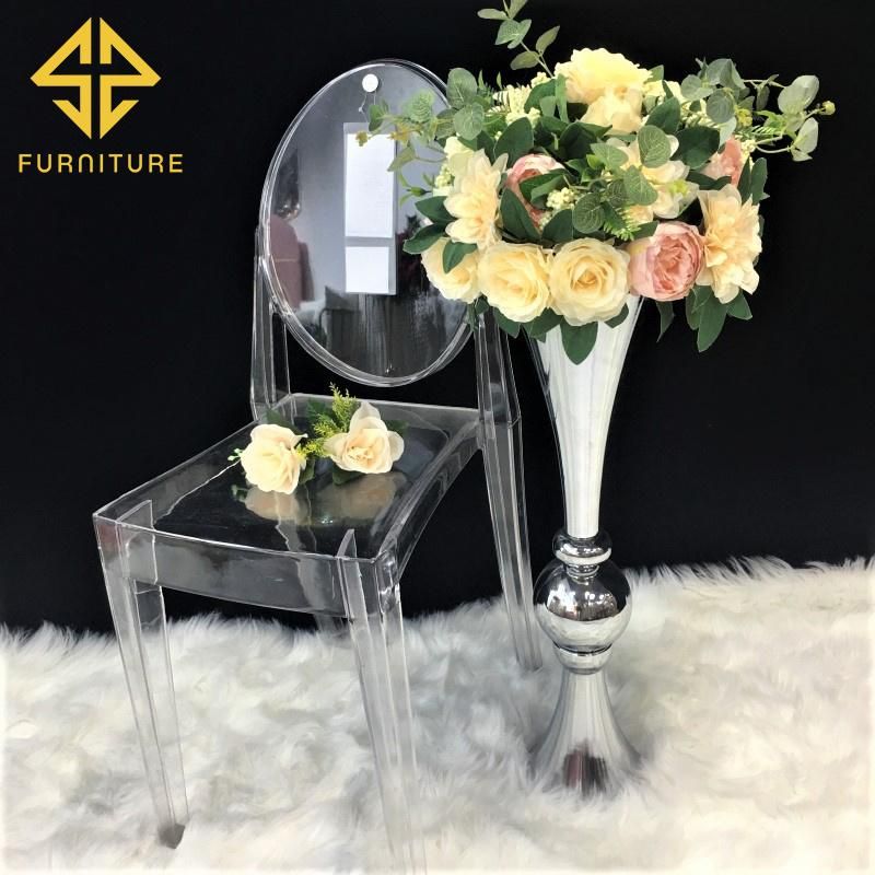 Wholesale Stackable Wedding Party Banquet Resin Acrylic Clear Dining Chair