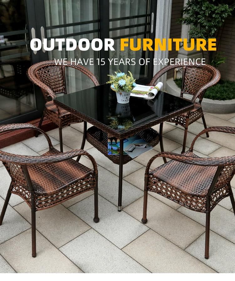 Modern Rattan Woven Sofa Set Outdoor Furniture