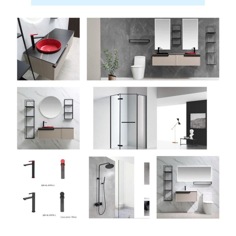 in Stock European New Design Modern Style Wall Mount Bathroom Vanity Cabinet