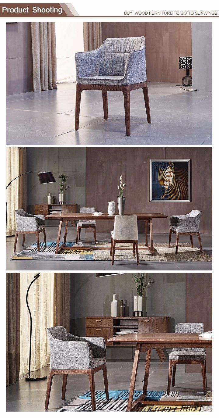 The Nordic Solid Wood Cloth Dining Chair for Dining Room