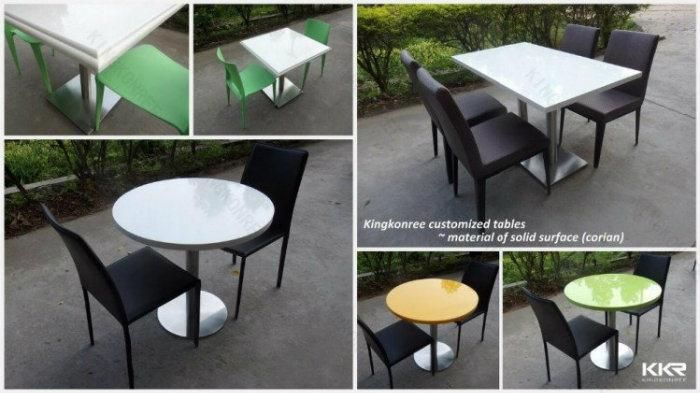 Artificial Marble Stone Custom Made Solid Surface Bar Table