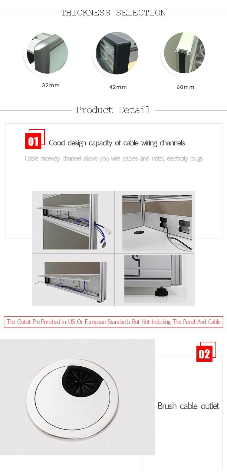 Sound Proof Modern Design Call Center Cubicle Workstation Table Office Cubicle Partion Desks