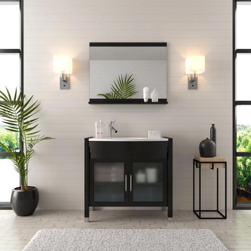 European Simple Solid Wood Floor Type Bathroom Cabinet