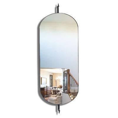 Dressing Room Thin Framed Pill Shape Plain Mirror