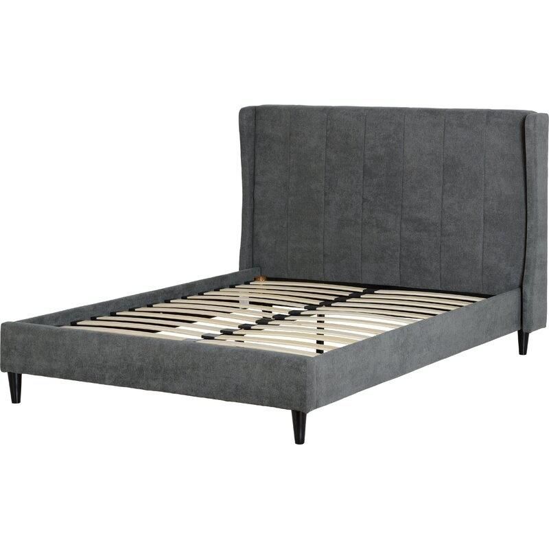 Morden Low Profile Headbord Luxury Bedroom King Velvet Bed Frame