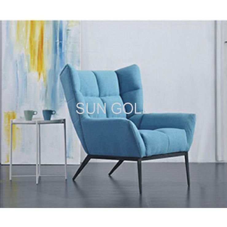 Wholesale Price Leisure Lounge Villa Modern Single Accent Chair Wooden Leg Chair