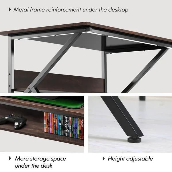 K-Shape Legs Computer Table Gaming Desk for Home Reading Table