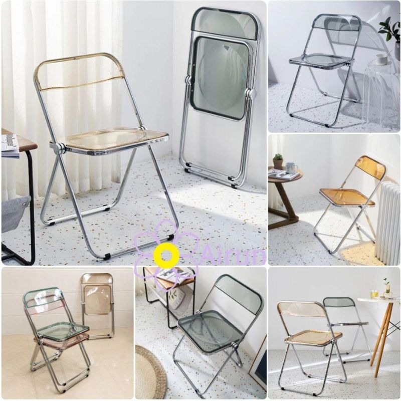 Transparent Stackable Plastic Crystal Lucite Dining Clear Chair Cafe Seating Cadeiras Banquet Chair