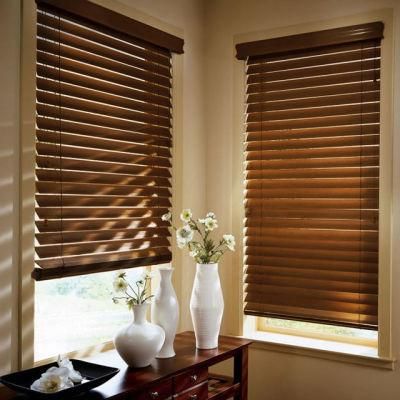 Classic PVC Wooden Venetian Window Blind with Bracket