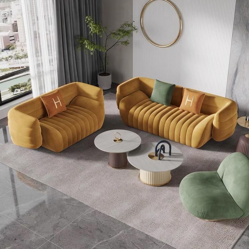 Best Modern Italian Elegant Velvet Sofa High Quality Best Price Luxury Living Room Furniture Fabric Durable Sofa Set