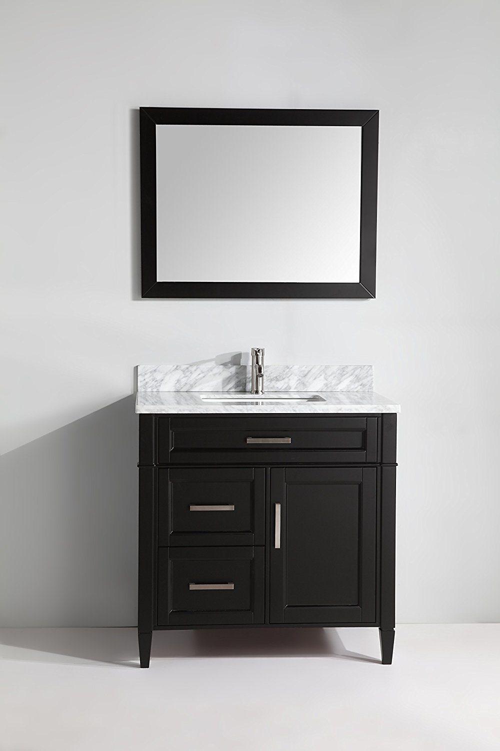 36 Inch Soft Closing Espresso Modern Bathroom Vanity