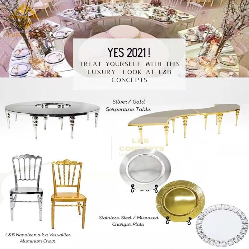 New Style Golden Aisle Stand Stainless Steel Wedding Display Cake Table Flower Stand