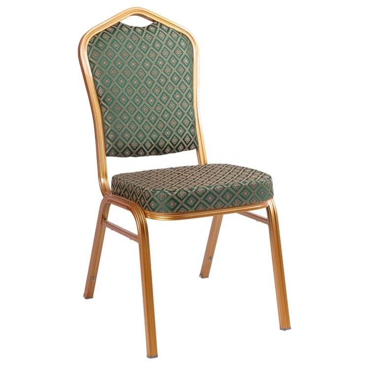 Hotel Event Stackable Gold Rental Dining Metal Banquet Chairs Modern Furniture