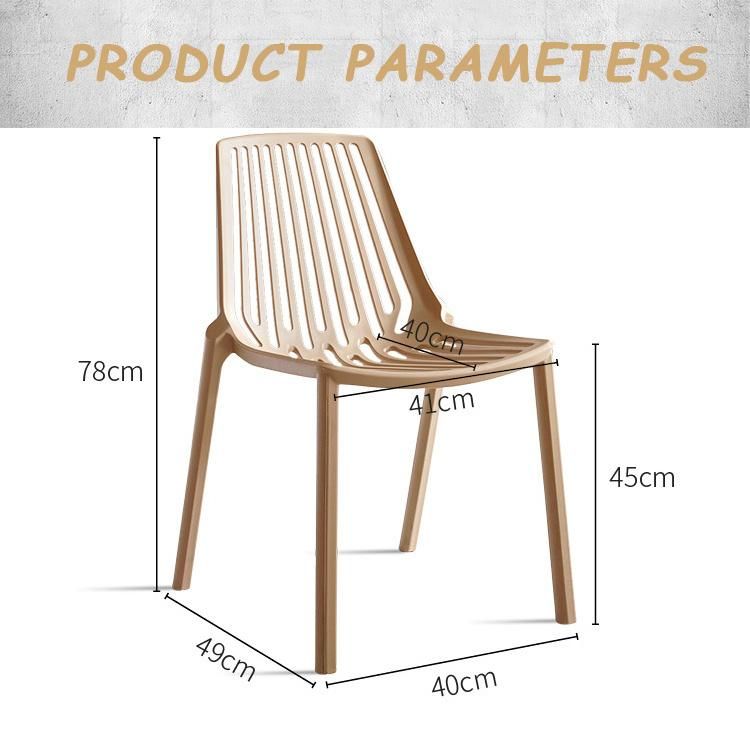 Modern Chairs Outdoor Banquet Stool White PP Plastic Chair Home Dining Furniture Restaurant Dining Chair for Garden