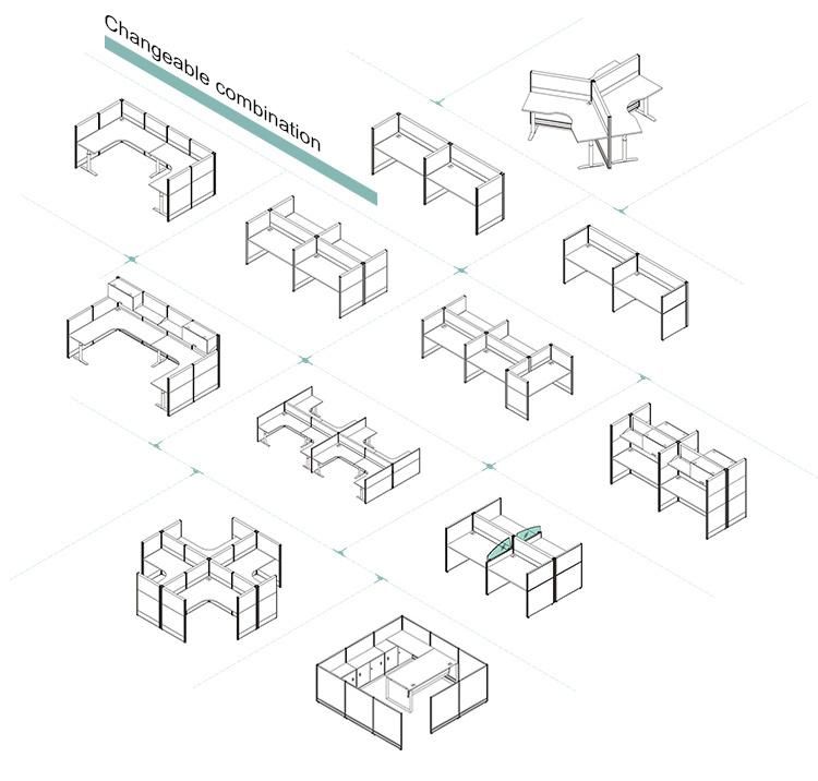 High Quality Cubicle Workstation Furniture Desk Modern Manufacturer Office Partition