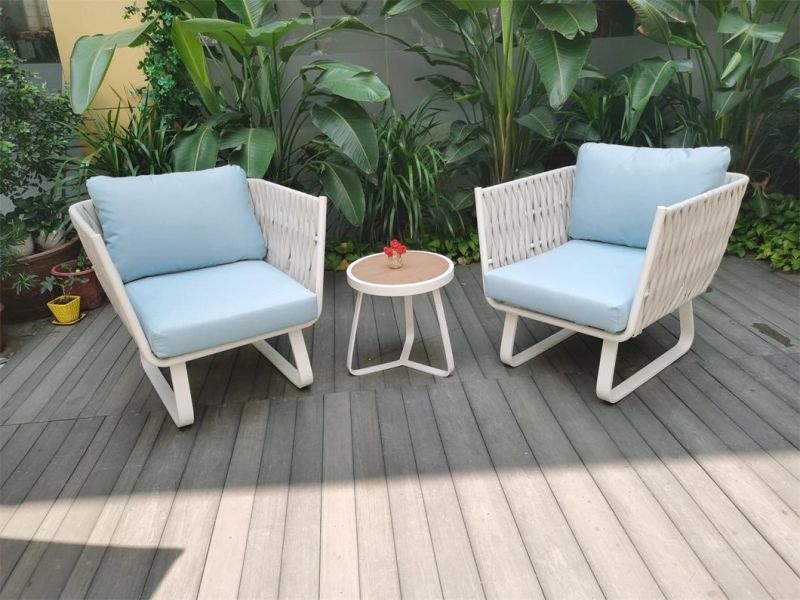 Modern Aluminum Rattan Outdoor Furniture Garden Outdoor Coffee Table and Chairs Set