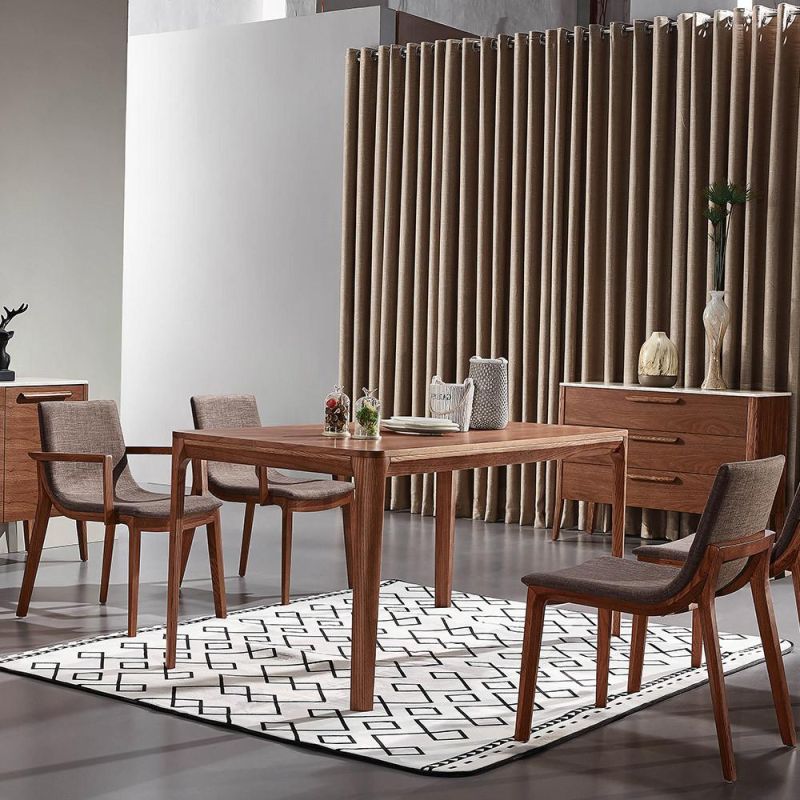 Nordic Wooden Restaurant Furniture Dining Table Made in China Guangdong