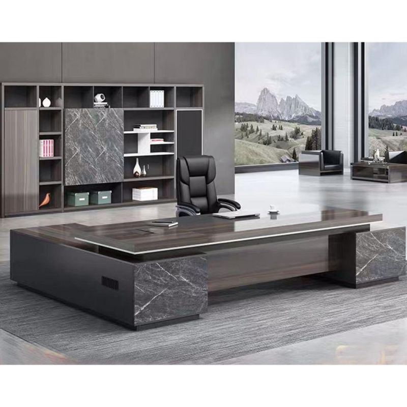 Modern Factory Wholesale Office Furniture L Shaped Black Office Executive Desk