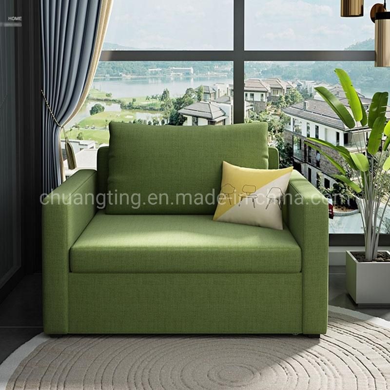 Foshan Modern Design Hotel Accompany Single Fabric Living Room Sofa Bed