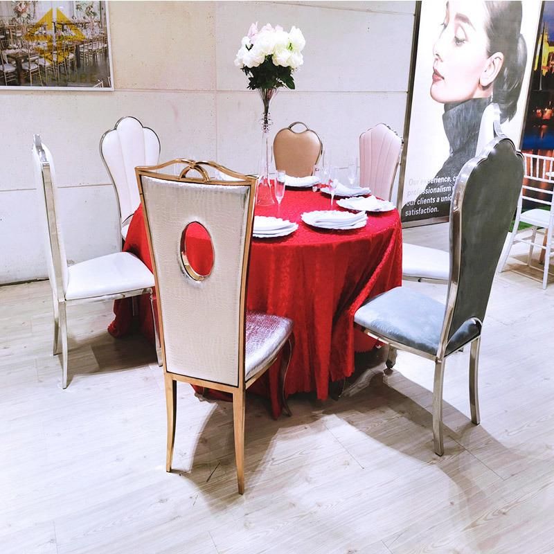 Hot Sale Cheap Price Wedding Gold Stainless Steel Dining Chair for Sale