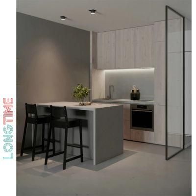 Modern PE Painting Finsh Handleless Design Pantry Storage Organizer Modular Kitchen Cabinets