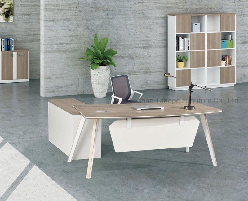 Modern Italian Melamine Executive Office Laptop Desk for Manager