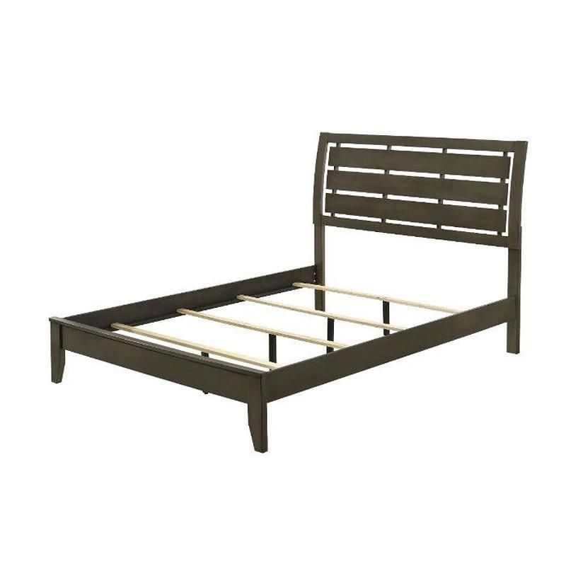 Nova Modern and Clean Design Deep Brown Finish Platform Bed