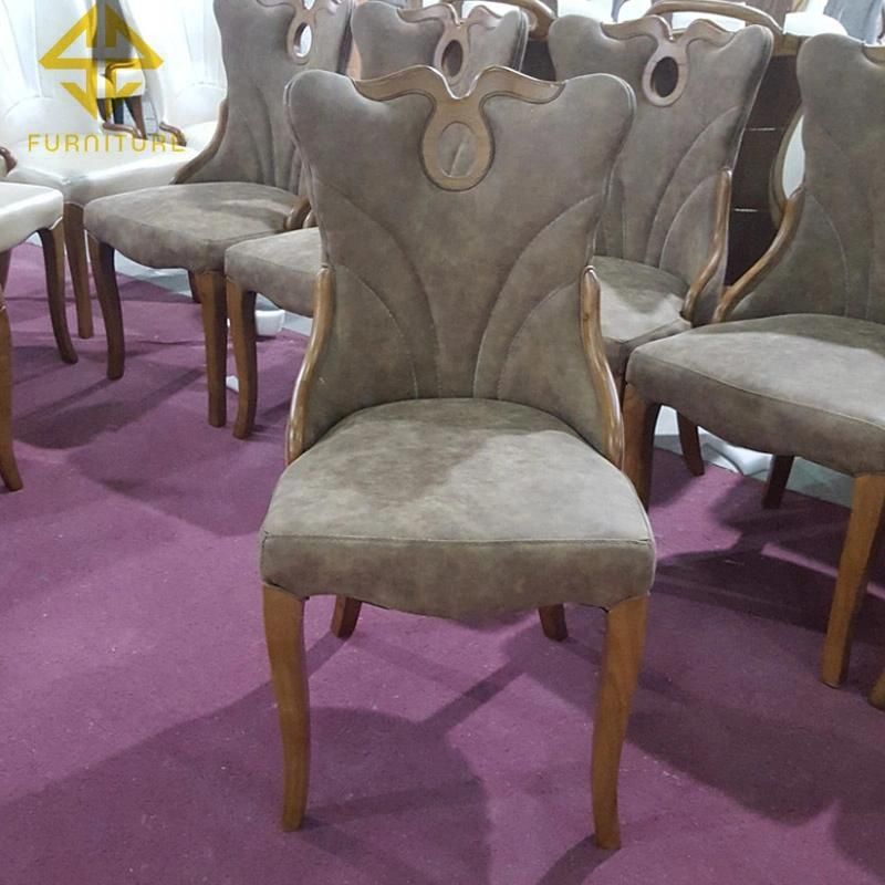 Restaurant Furniture Solid Ash Wood Frame Upholstered Dining Chair