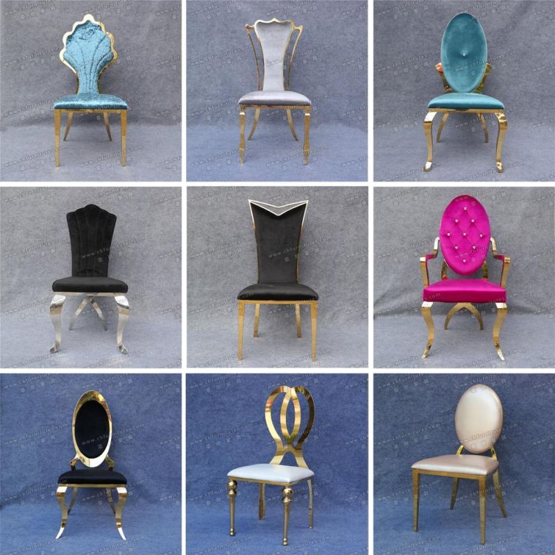 Customized Blue Fabric Backrest Home Hotel Garden Armrest Banquet Chair