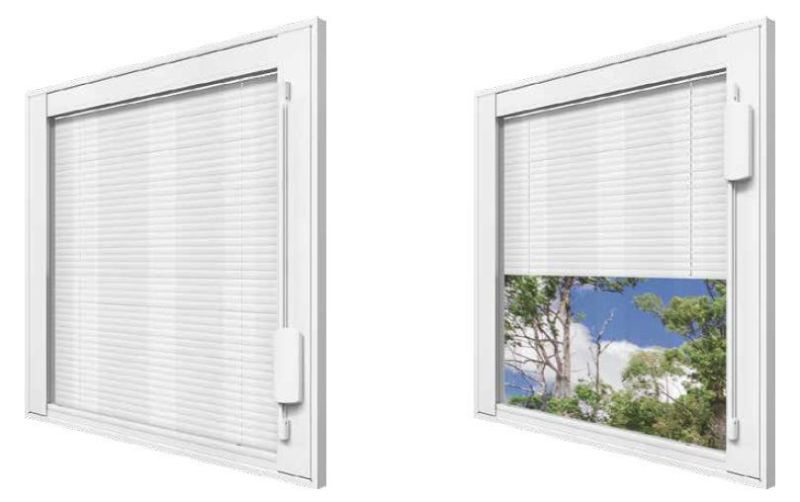 Built-in Blinds System Double Glass Window Blinds