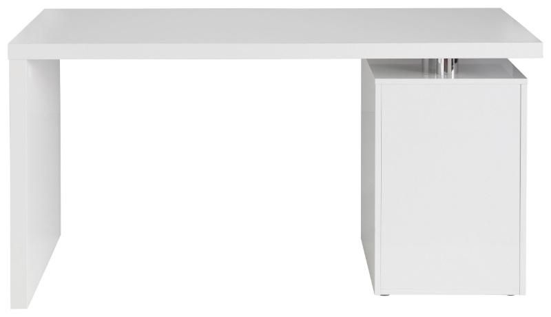 Modern Study Standing Computer Desk with 3 Tiers Shelf