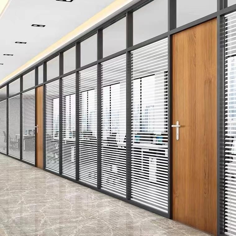 Modern High End Office High Wall Partition with Tempering Glass