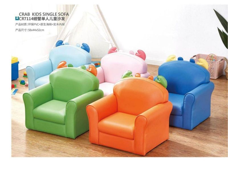 Children Furniture Kids Sofa, Living Room Baby Sofa, Leather Sofa, Day Care Center Sofa, Reading Area Kindergarten Single Sofa,