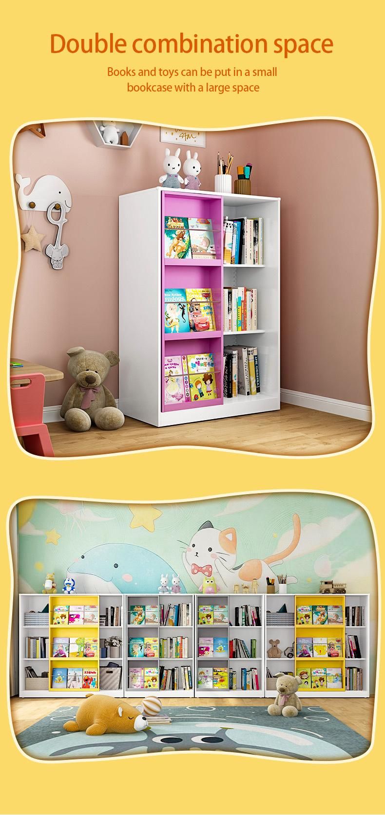 Kids Book Rack Bookshelf Children′s Locker Bookcases Toys Storage Holders Children Cabinets