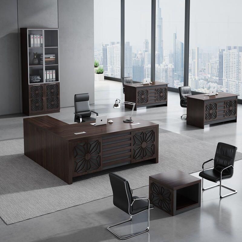 Exclusive Modern Office Executive Desk Luxury Manager Wooden Work Table Furniture