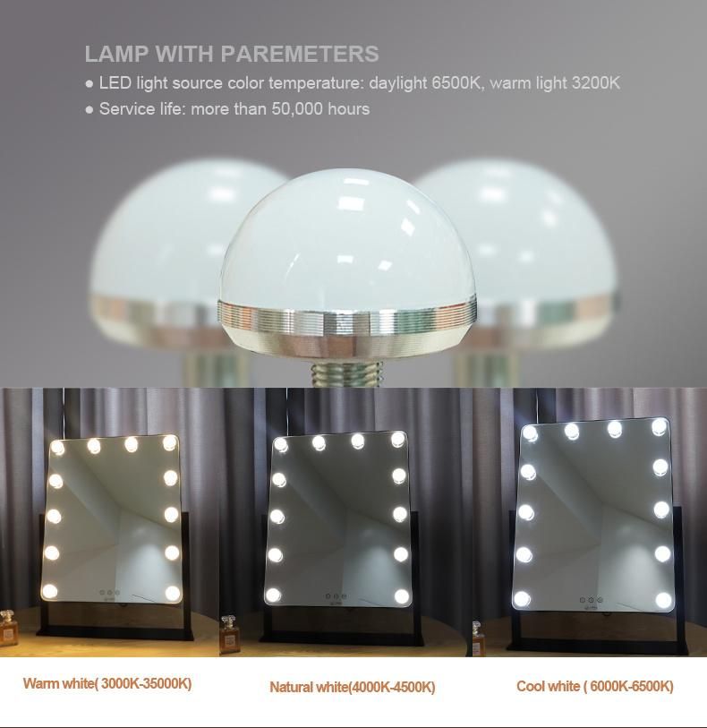 12PCS LED Bulbs Metal Frame Hollywood Mirror LED Makeup Mirror