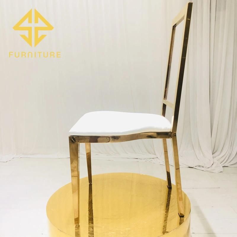 Sawa Luxury Stainless Steel Acrylic Back Chair for Wedding Event