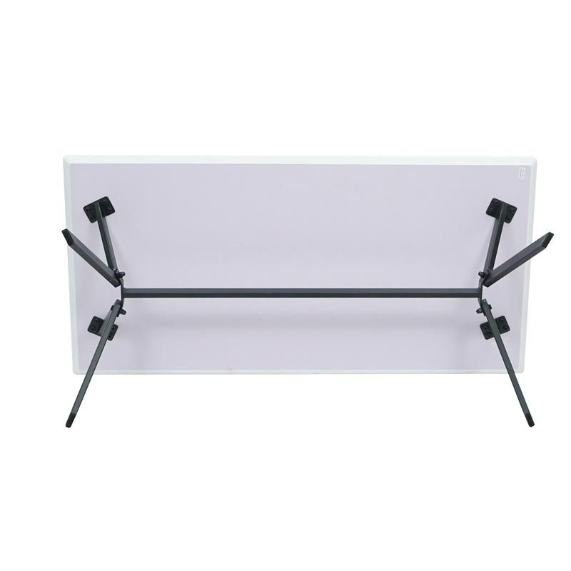 Modern Cheap Price Big Square High Glossy Metal Frame Legs White Coffee Table for Living Room Decoration