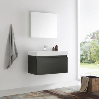 European Style Modern Simple Wooden Bathroom Cabinet with Mirrorn Cabinet