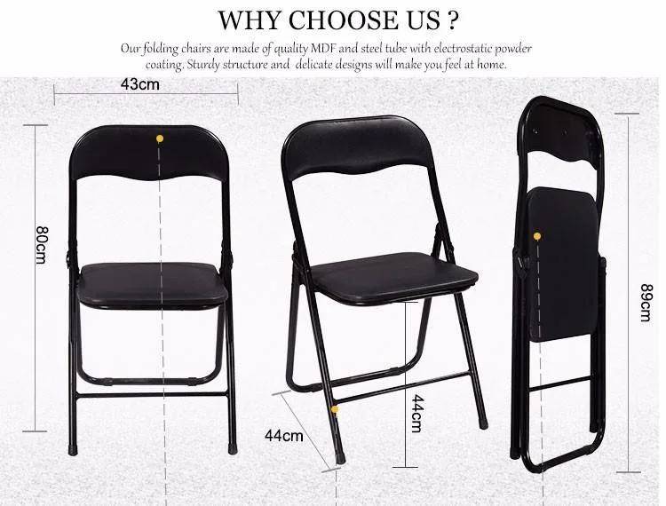 Outdoor Furniture Padded Folding Dining Chair Wedding Party Chair