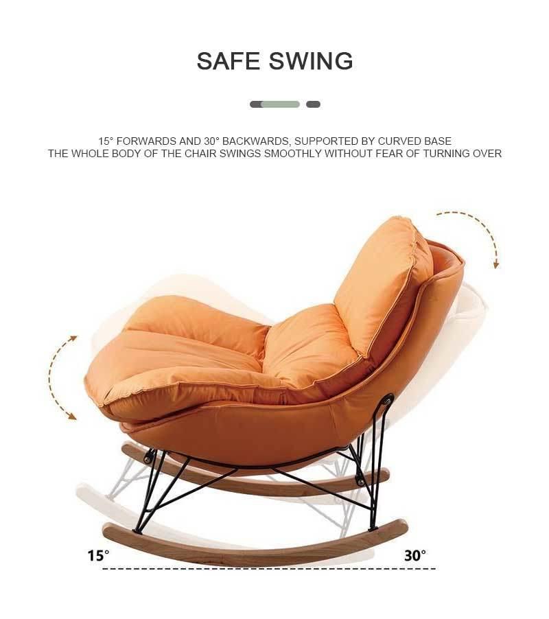Living Room Hotel Balcony Home Furniture Leisure Fabric Rocking Chair