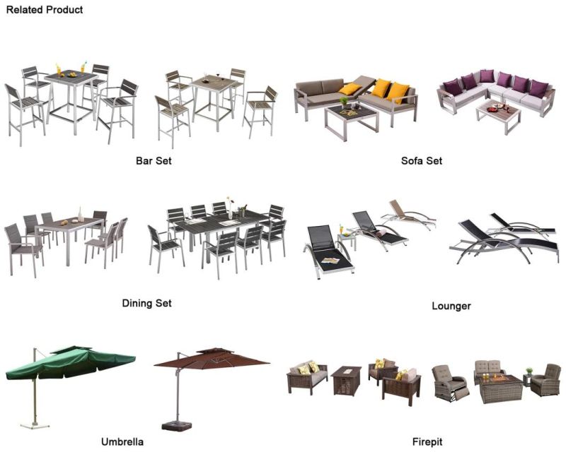 Modern Leisure Garden Dining Table and Chair Aluminum Outdoor Furniture