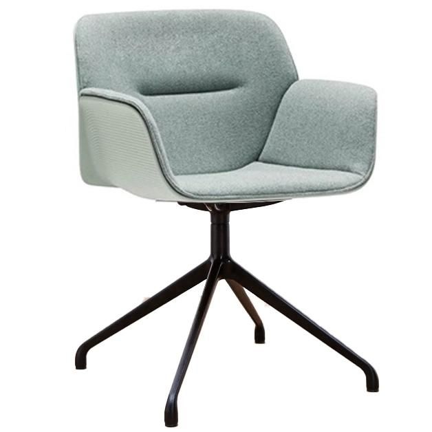 Modern Design Swivel Fabric Upholstery Plastic PP Dining Chair